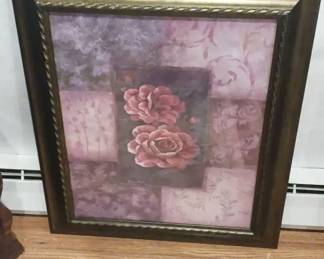 Signed Purple Floral Print
