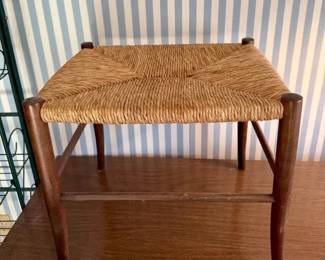 MCM Stool With Rush Seat
