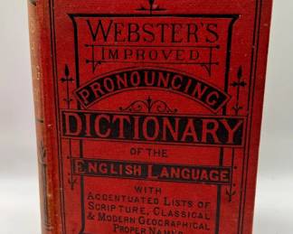 Noah Webster’s Improved Pronouncing Dictionary of The English Language — Hardcover
