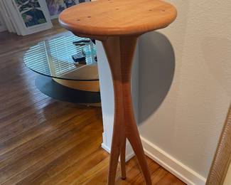 Hand crafted solid wood modern stand $150