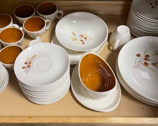 $200 smith and Taylor autumn harvest dish set. 