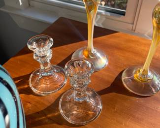 Crystal candle holders $40