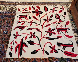 Tenango-style Otomi embroidered textile