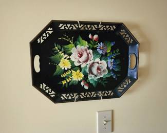 Tole painted tray