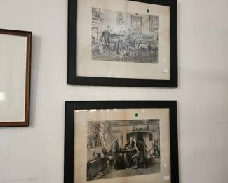 Antique framed prints