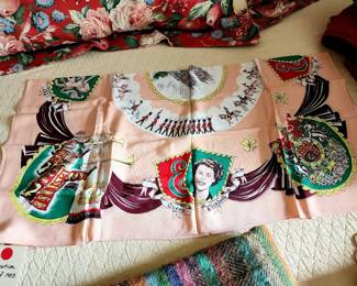 1953 Queen Elizabeth II coronation scarf