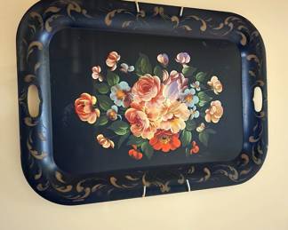 Tole painted tray