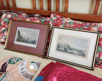 Framed antique prints