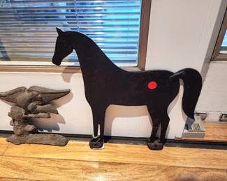 Virginia Metalcrafters Old Sturbridge Village iron horse boot scraper