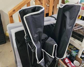 Folding camping cot with mattress