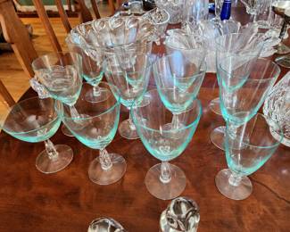 Fostoria "Rhapsody Turquoise" stemware