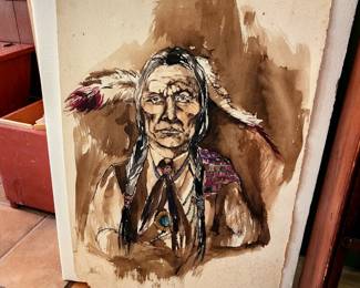 Unframed original watercolor painting by Anna Sandhu Ray