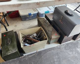 Vintage tool boxes & tools