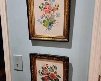 Antique framed theorem paintings