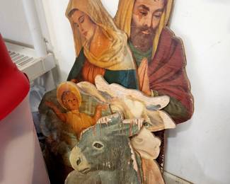 Vintage outdoor nativity figures