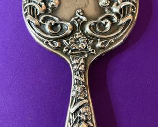 Sterling hand mirror 