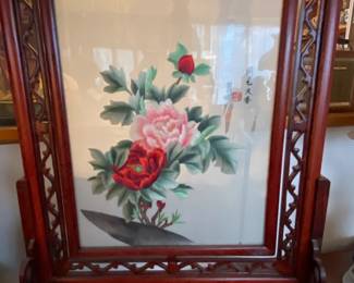 Chinese Silk Embroidery Swivel Panel