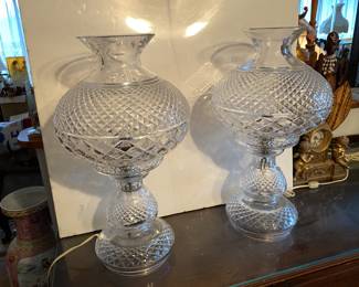 Antique Waterford Crystal Alana Irishmore Lamps