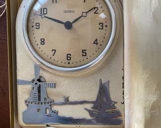 Nautical Light up clock (aka Ye Olde Dutch Windmill Clock ) Windmill blades turn