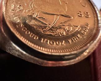 1983 Gold KRUGERAND and 14K Ring