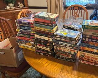 VHS tape collection some sealed . Plus DVDS 