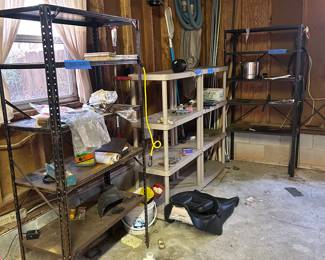 All shelving in garage is for sale 