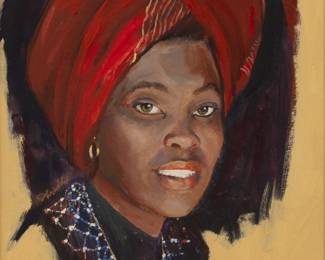 Lot 1029
Charles Schridde (American, 1926-2011) Oil on Canvas 20th C., Portrait of a Woman H 21.5" W 16.25" Frame Size: H 29" W 23.5"