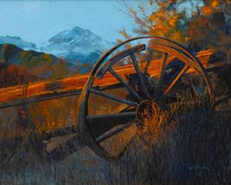 Lot 1027
Charles Schridde (American, 1926-2011) Oil on Canvas, Ca. 2000, Western Sunset H 23.25" W 29.25" Frame Size: H 31.25" W 37.25"
