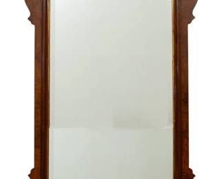 Lot 46
Henredon (American) Chippendale Style Burl Walnut Veneer Mirror, 1960, H 54" W 29"