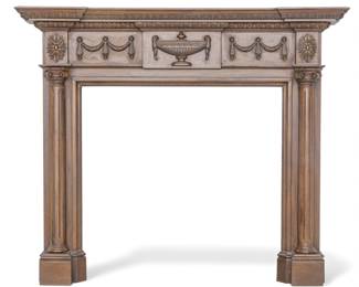 Lot 71
Maitland Smith Carved Mahogany Georgian Style Fireplace Surround, H 53" W 63.5" Depth 7.5"