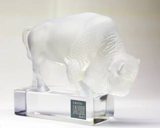 Lot 33
Lalique (French) Buffalo H 4" W 2" L 5.5"