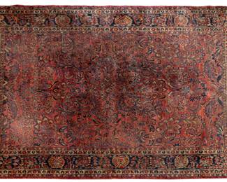 Lot 215
Persian Sarouk Hand Woven Wool Oriental Rug 1900-1920, W 8' 9" L 11' 9"