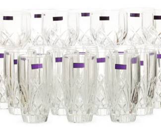 Lot 31
Marquis by Waterford (Irish) Crystal Wine Glasses and Highballs H 8.5" Dia. 4.5" 24 PCS