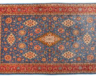 Lot 230
Persian Kashan Hand Woven Wool Oriental Rug, Ca. 1970, W 7' L 10' 8"