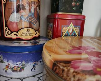 Assorted tins