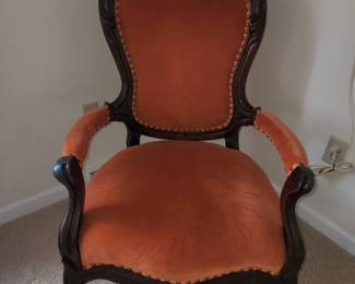 Antique velvet chair