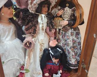 Collection of porcelain dolls