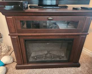 Electric fireplace and tv stand