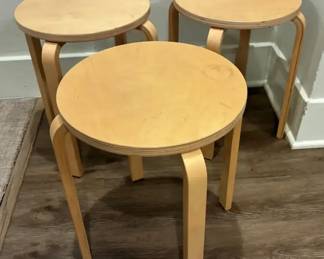 Trio Of Ikea Frosta Stacking Stools