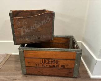 Vintage Advertising Wooden Crates