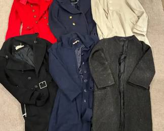 An assortment of women's jackets