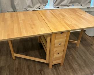 Drop Leaf Table With Storage Drawers
