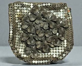 Vintage Repousse Buckle Small Mesh Pouch