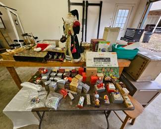 Christmas decorations table