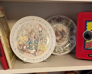 Wedgewood Peter Rabbit Plates And Vintage Childrens Books