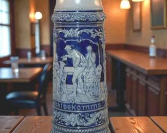 Large German Stoneware Beer Stein