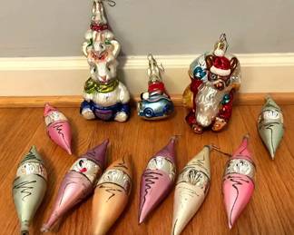 Christopher Radko Bunny Ornaments