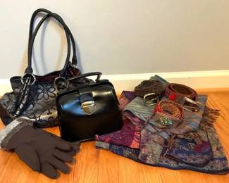 Brighton Handbag, Cashmere Scarf And Two Moons Gallery Shawl