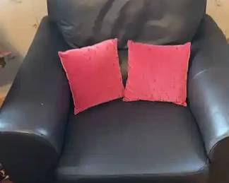 Faux Leather Oversized Chair