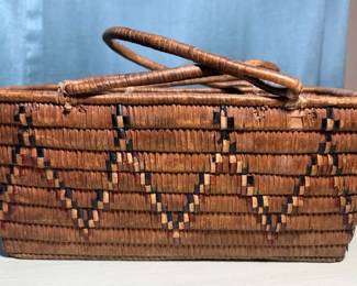 Salish Polychrome Basket